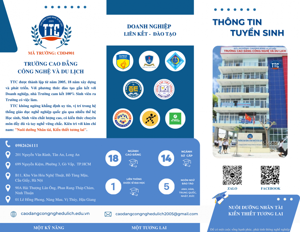 TRƯỜNG CAO ĐẲNG CÔNG NGHỆ VÀ DU LỊCH